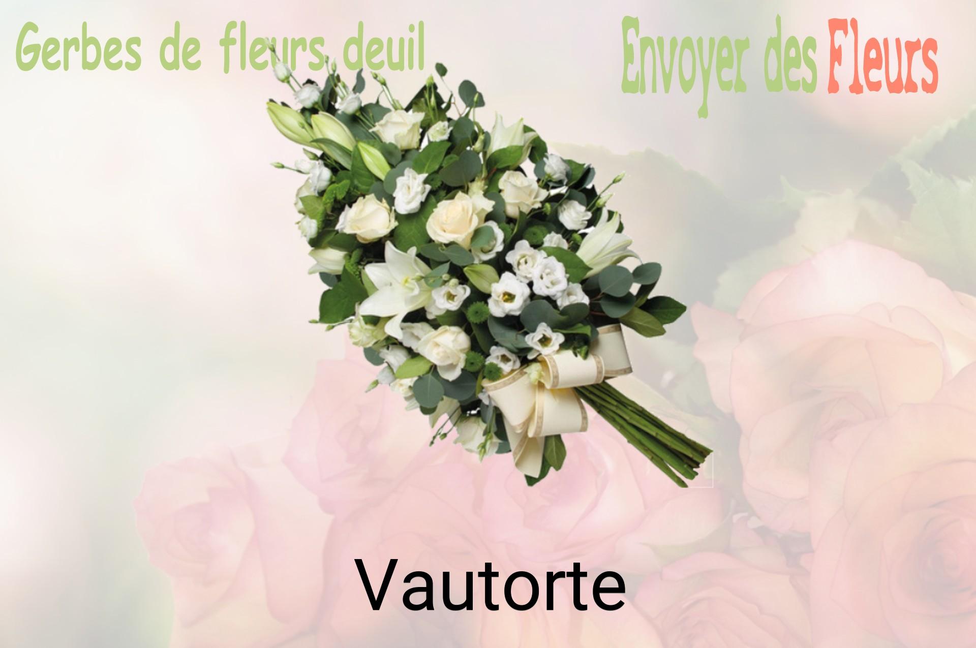 Gerbe de fleurs de deuil livrée à Vautorte